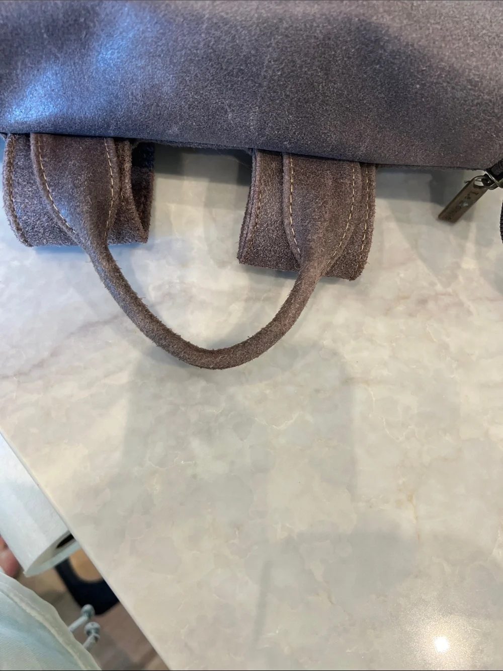 LeDonne Men's Taupe Distressed Leather Backpack